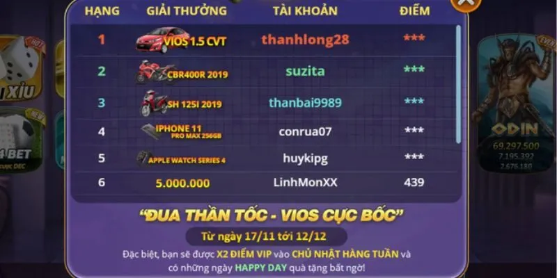 Lưu toàn bộ lịch sử ván bài, tiền cược và thắng thua