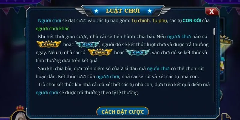 Luật Xì Dách xoay quanh việc tối ưu điểm số dưới 21