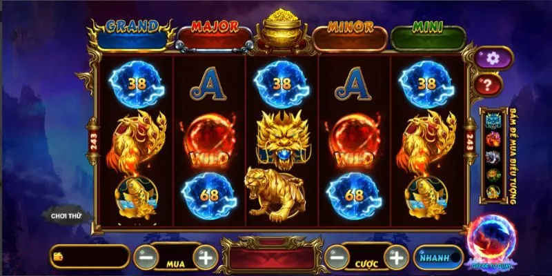 Game slot chủ đề Tứ Linh có RTP 95%–96%